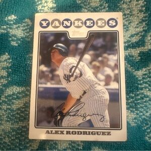 Topps Green and White Yankees Card